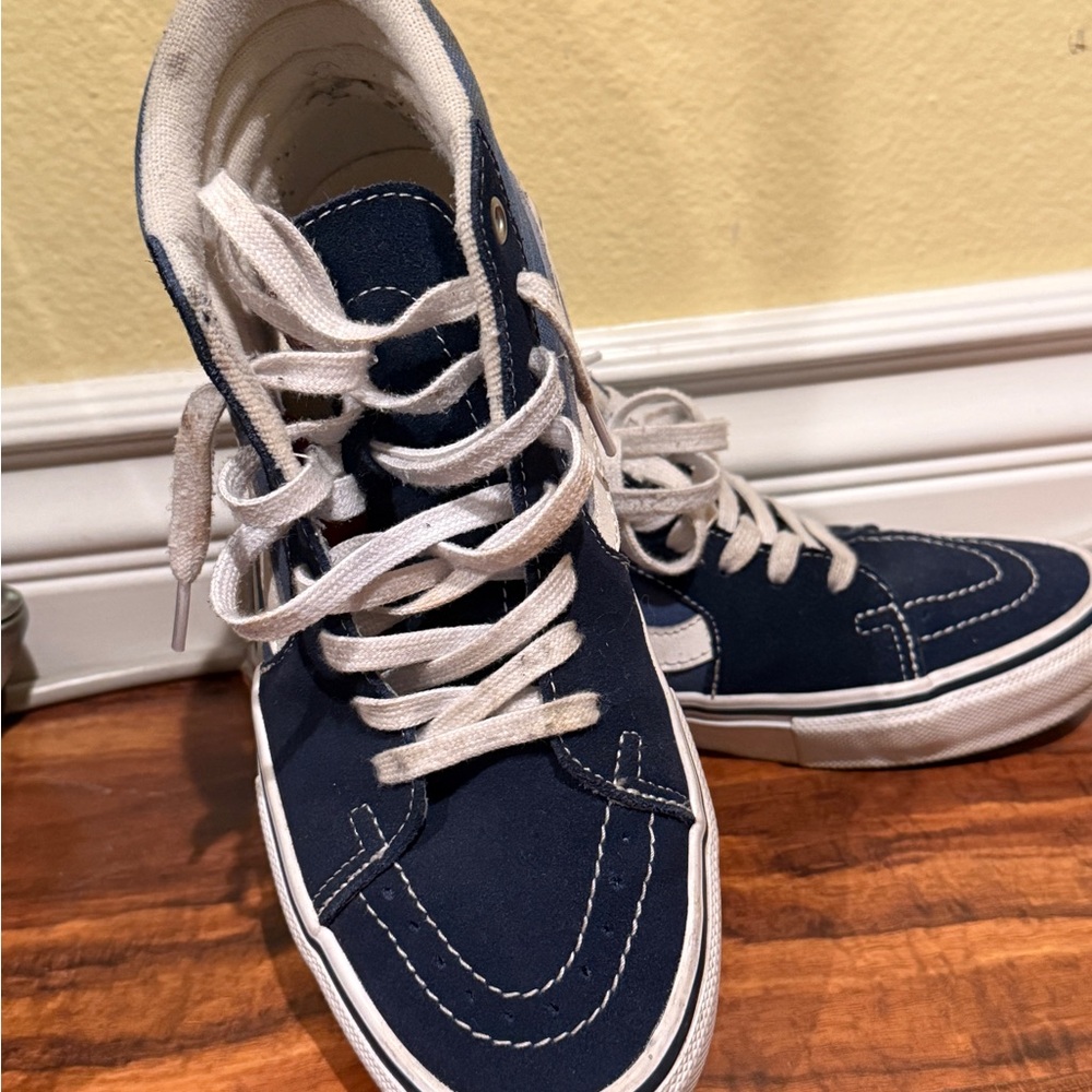 Navy High-Top Sneakers